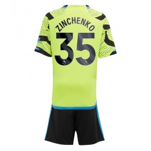 Arsenal Oleksandr Zinchenko #35 Koszulka Wyjazdowych Dziecięca 2023-24 Krótki Rękaw (+ Krótkie spodenki)